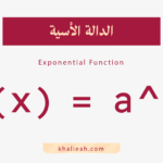 الدالة الأسية Exponential Function