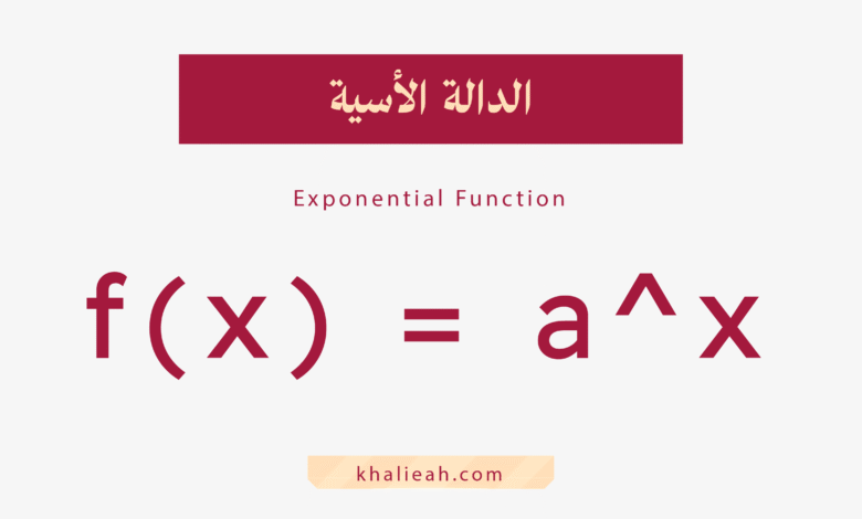 الدالة الأسية Exponential Function