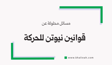 مسائل محلولة عن قوانين نيوتن للحركة