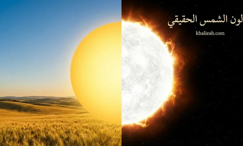 لون الشمس الحقيقي