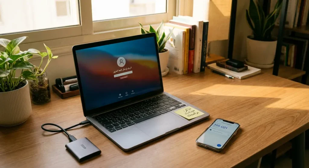 أدوات الحماية الشخصية: كلمة مرور قوية ومصادقة ثنائية ونسخ احتياطي