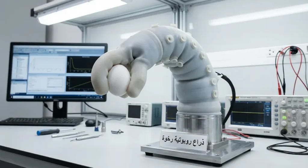 ذراع روبوتية مرنة مستوحاة من أذرع الأخطبوط تُمسك ببيضة بلطف دون كسرها