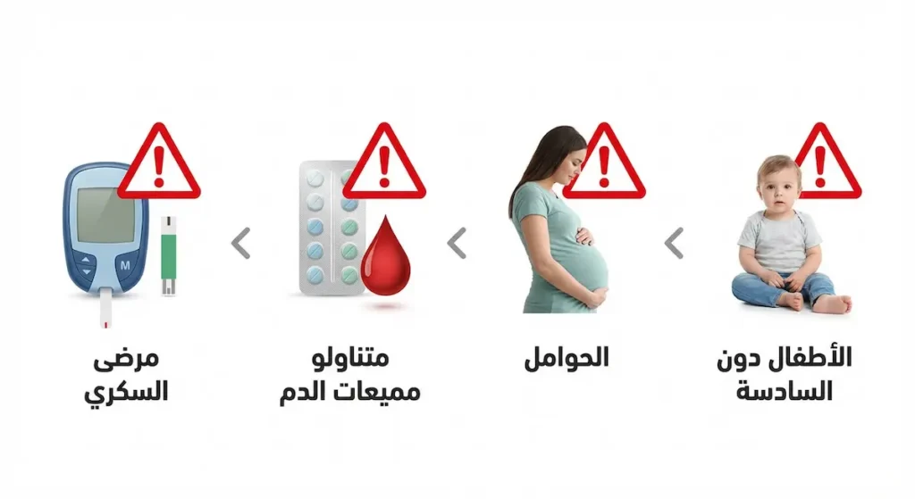  أربع فئات يجب أن تتجنب القرنفل أو تحذر منه: الأطفال دون السادسة والحوامل ومتناولو مميعات الدم ومرضى السكري