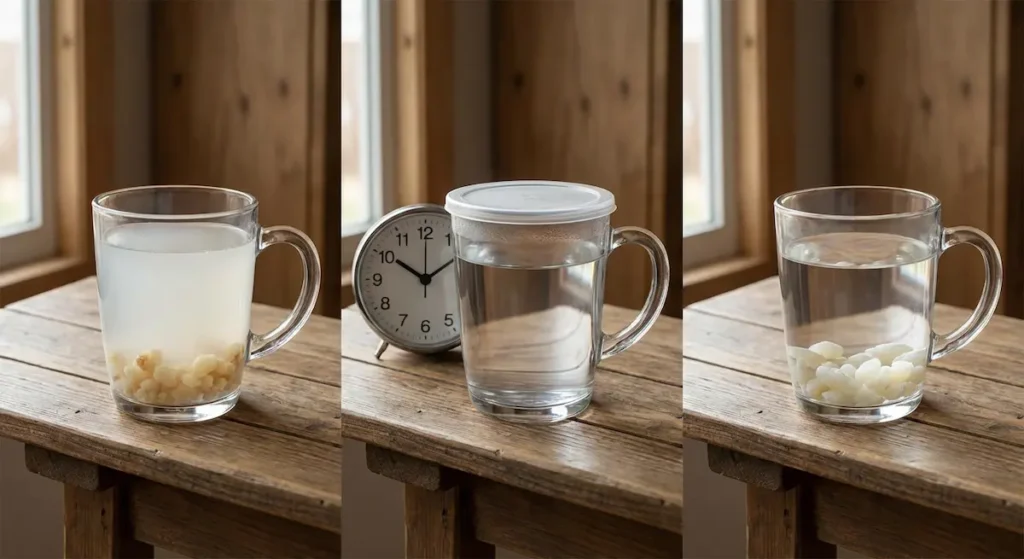 الطريقة الصحيحة لتحضير منقوع لبان الذكر (النقع البارد 8-12 ساعة)