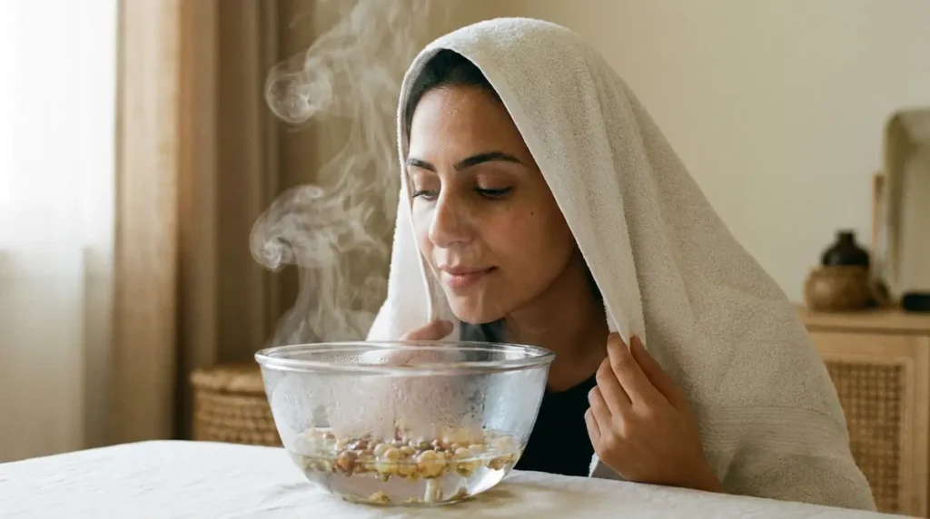 استنشاق بخار لبان الذكر لعلاج الجهاز التنفسي وطرد البلغم