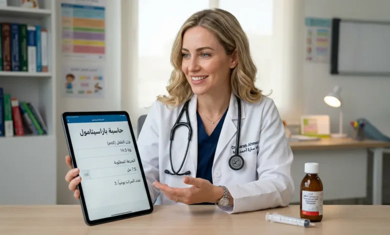 حاسبة باراسيتامول الدقيقة للأطفال والبالغين موقع خلية