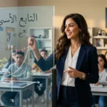صورة توضيحية لمعادلة التابع الأسي في الرياضيات