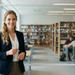 صورة توضيحية لغلاف مقالة تمارين ومسائل محلولة عن الكسور تظهر بيئة دراسية عصرية ومعادلات رياضية مبسطة.