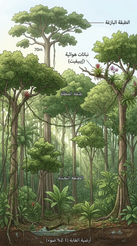  رسم توضيحي علمي ثنائي اللوحة يُظهر تشكّل حوض الأمازون قبل رفع جبال الأنديز وبعده