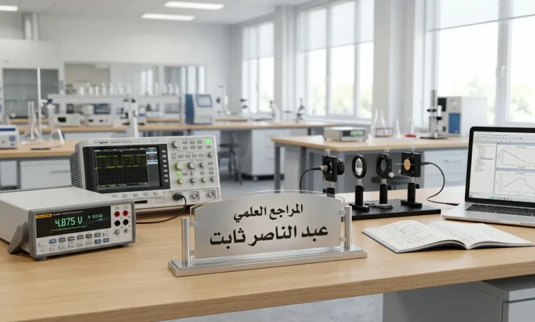 صورة المراجع العلمي عبد الناصر ثابت خبير الفيزياء التطبيقية في موقع خلية