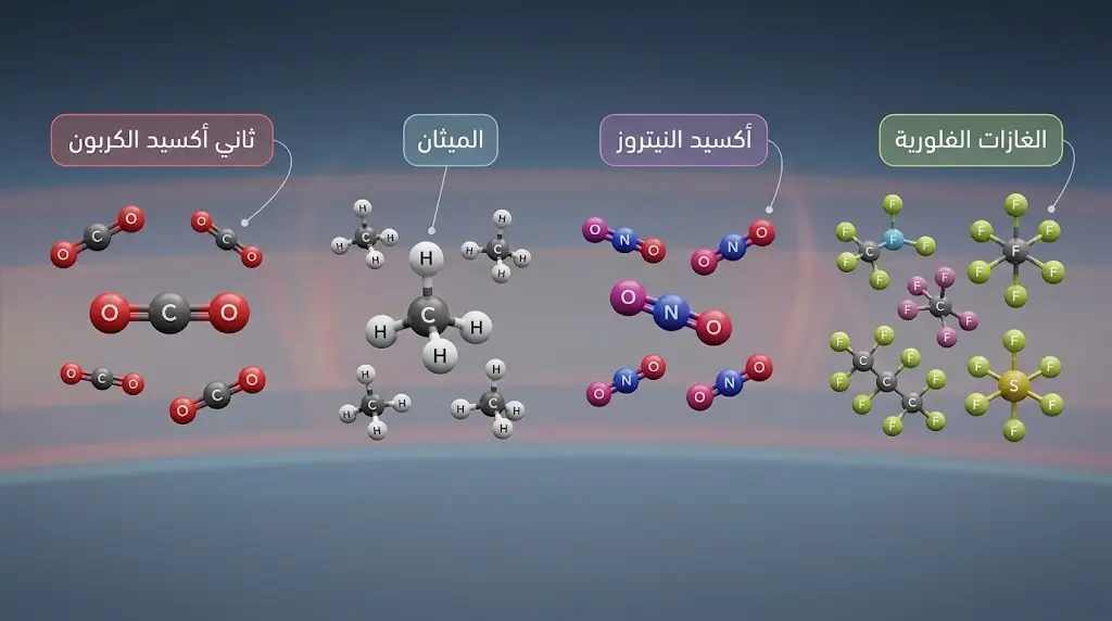غازات الدفيئة في البصمة الكربونية