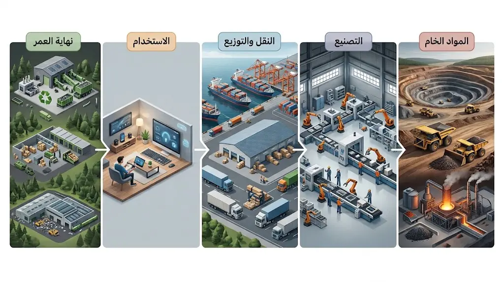 دورة حياة المنتج والبصمة الكربونية