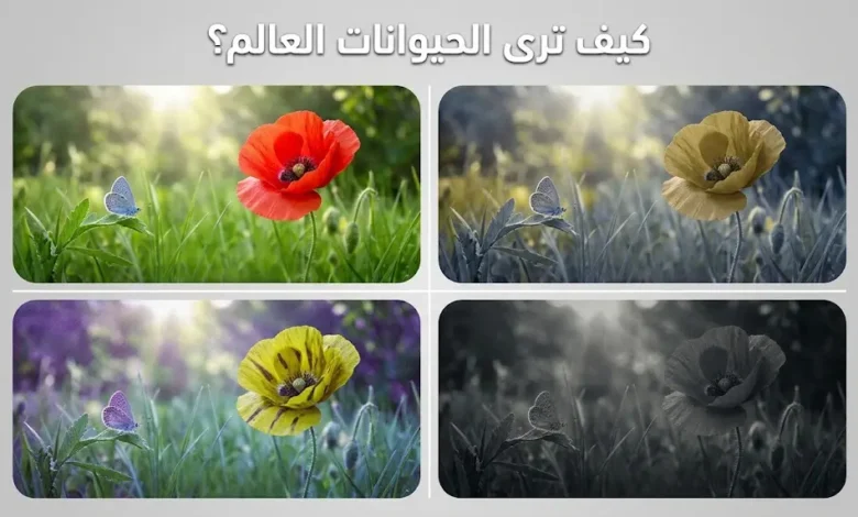 كيف ترى الحيوانات العالم – مقارنة بصرية بين مناظير مختلفة للطبيعة