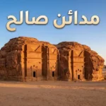 صورة غلاف تُظهر واجهات مدائن صالح المنحوتة في الحجر الرملي بشمال غرب السعودية
