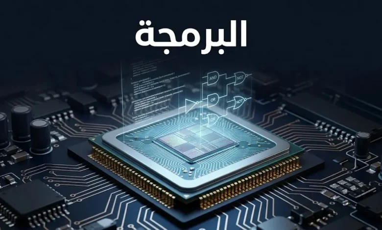 صورة غلاف توضح مفهوم البرمجة كجسر بين الفكرة البشرية وشريحة المعالج الإلكترونية